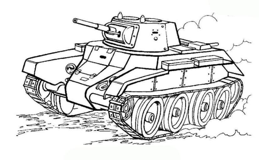 Ausmalbilder Militär Panzer